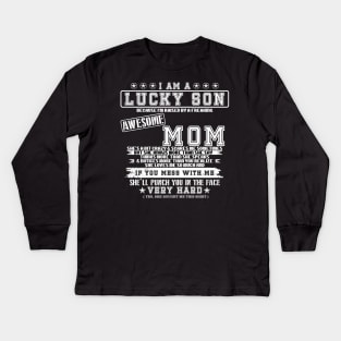 i am a lucky son Kids Long Sleeve T-Shirt